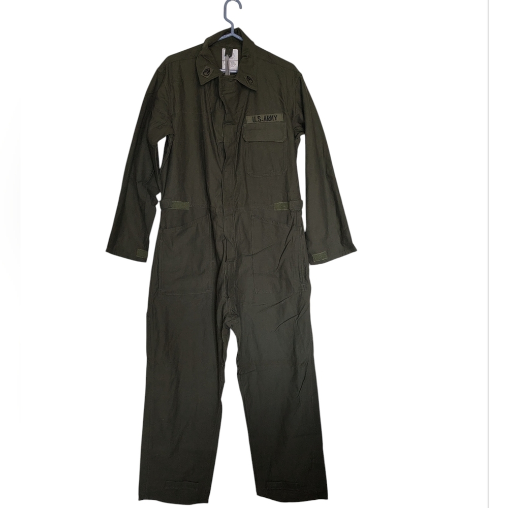 NWT Green Military Jumpsuit Lg